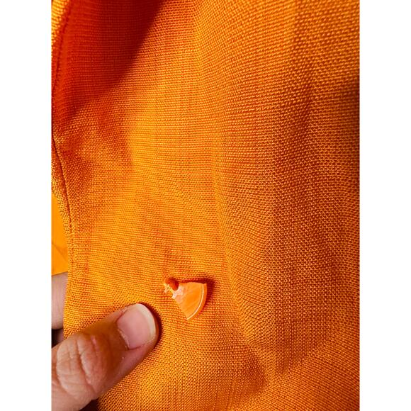SANDRO Orange Crepe Collar Front Button Long Sleeves Harper Blazer Size 36 - Picture 7 of 16